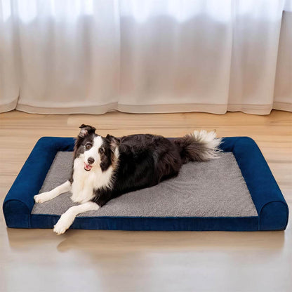 Plush Orthopedic Faux Suede Pet Bed