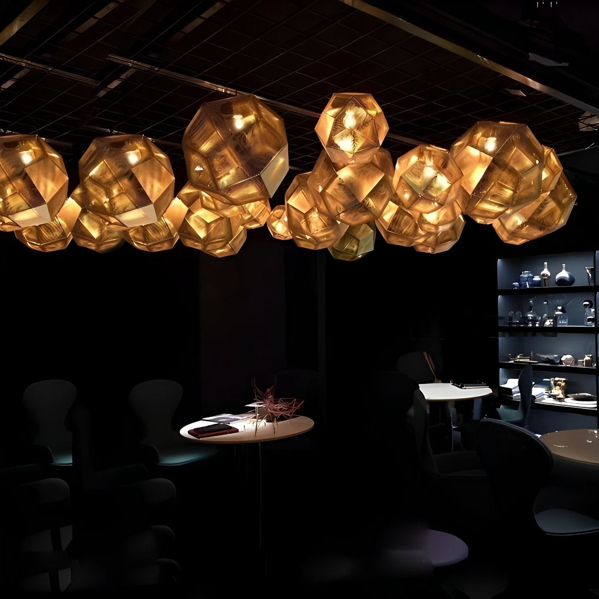 Modern Round Metal Pendant Chandelier Ceiling Light