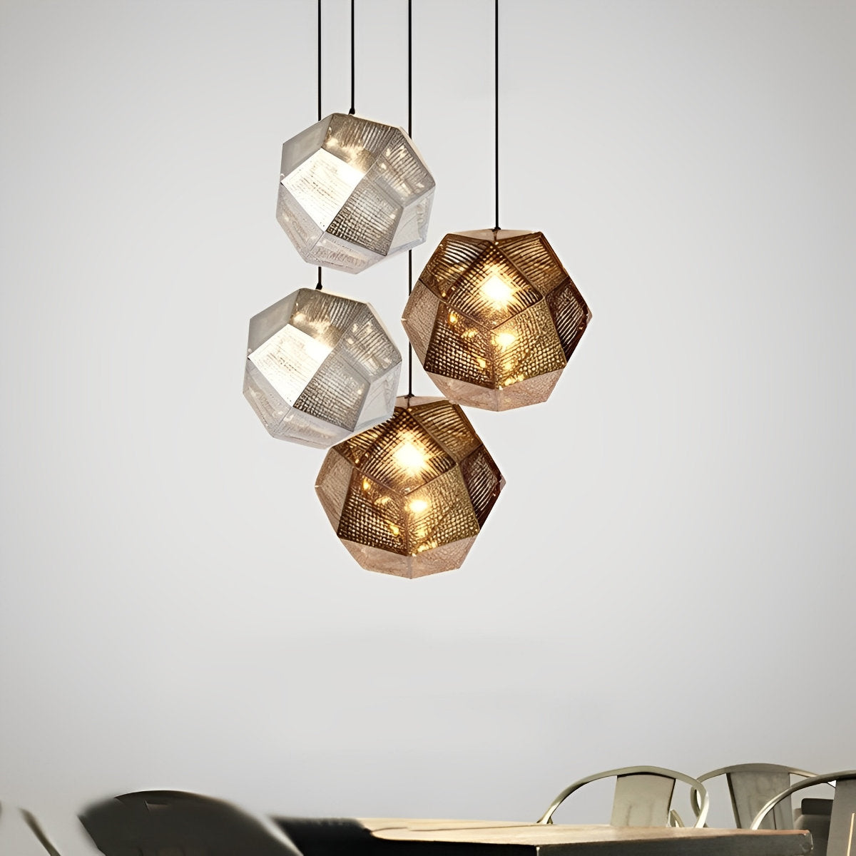 Modern Round Metal Pendant Chandelier Ceiling Light