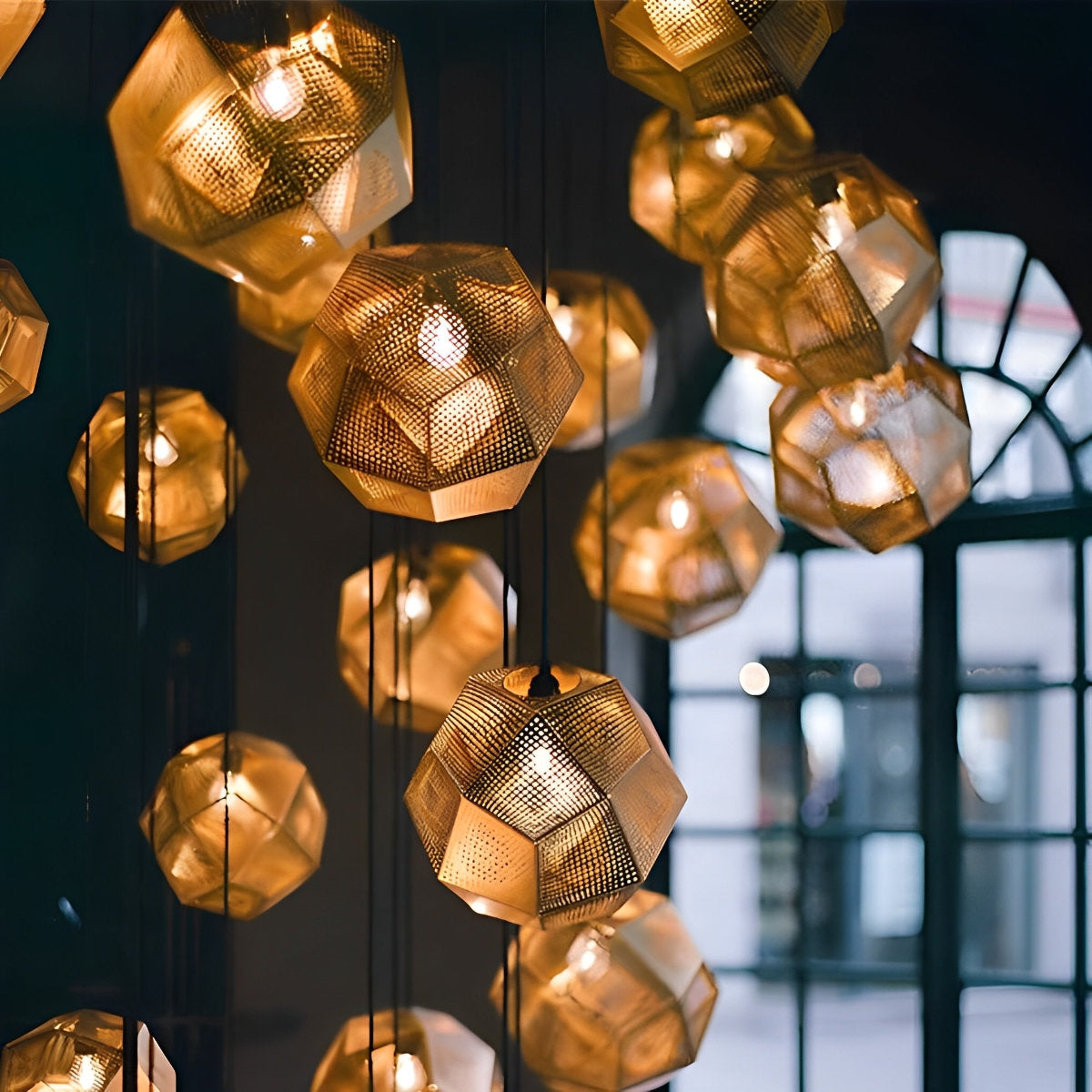 Modern Round Metal Pendant Chandelier Ceiling Light