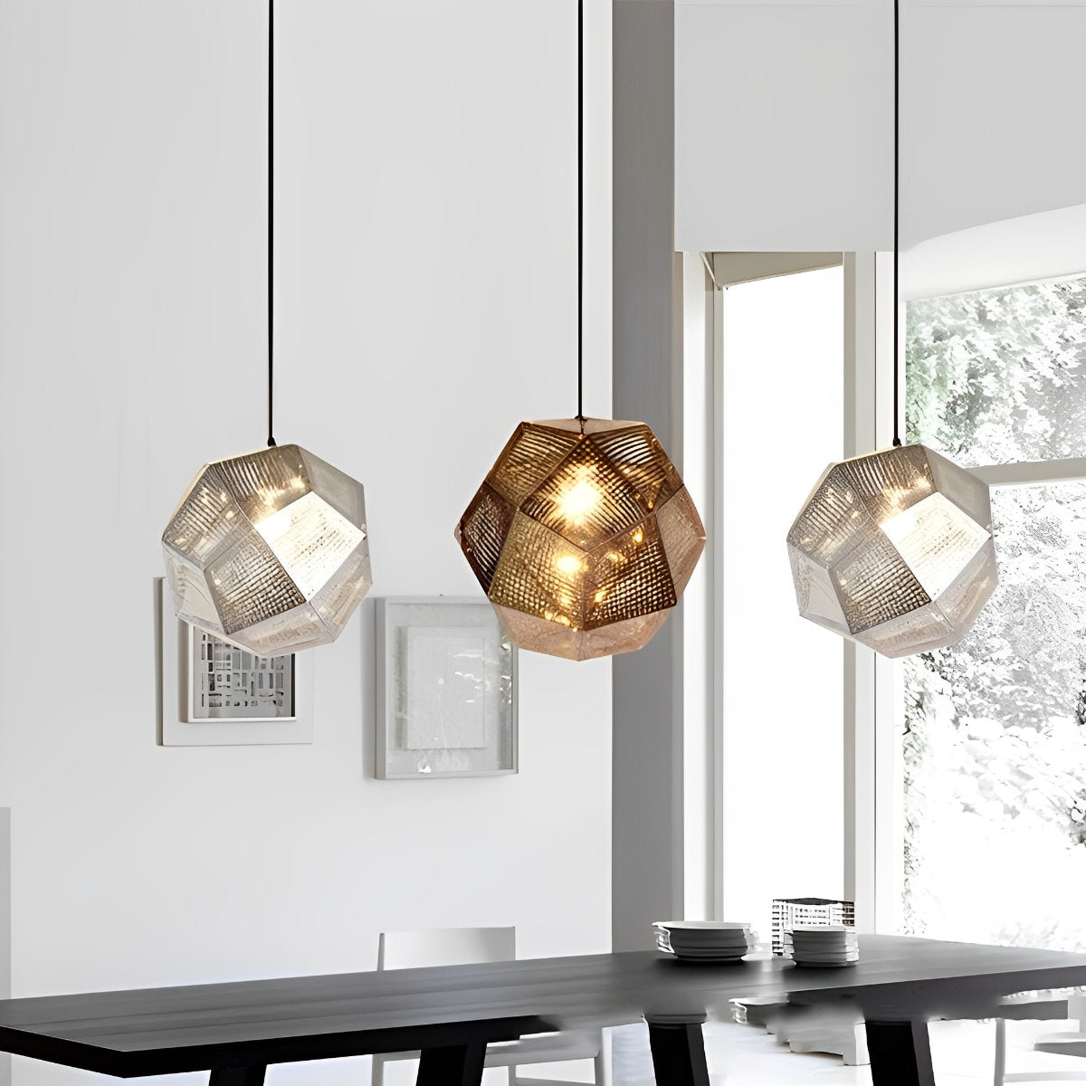 Modern Round Metal Pendant Chandelier Ceiling Light - Halri