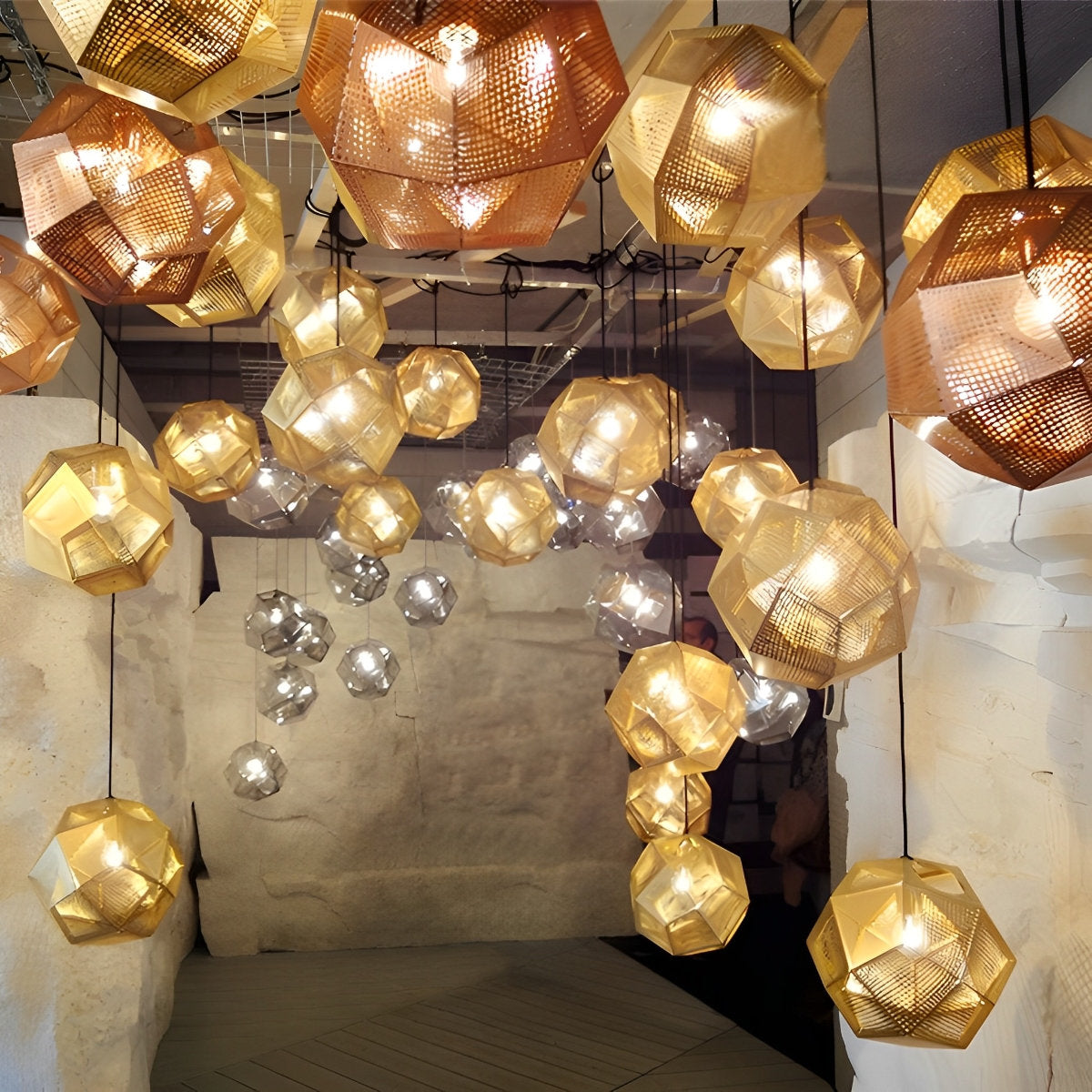 Modern Round Metal Pendant Chandelier Ceiling Light