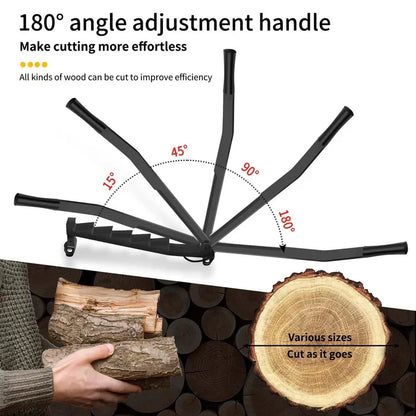 Compact Manual Log Splitter - Wall Mount Firewood Cutter