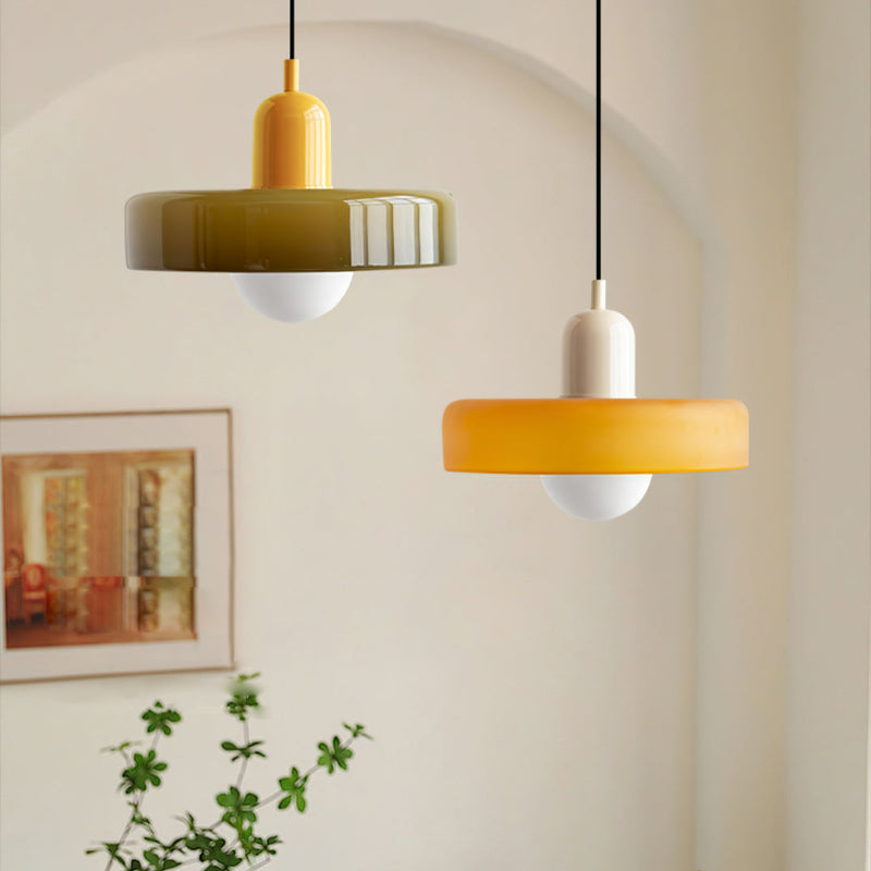Bunte Glas-Pendelleuchte