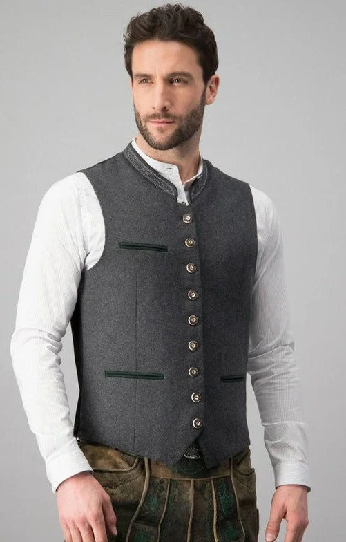 Classic Gray Waistcoat for Men - Halri