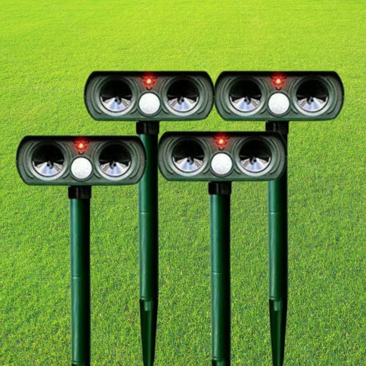 Outdoor Solar Powered Pest Repeller for Garden Defense - Halri