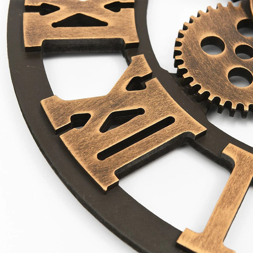 Rustic Large Round Wall Clock