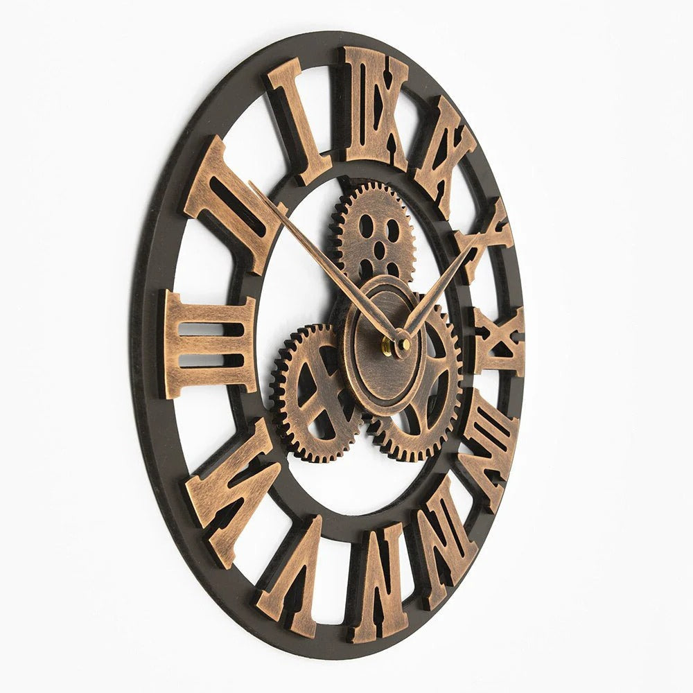 Rustic Large Round Wall Clock