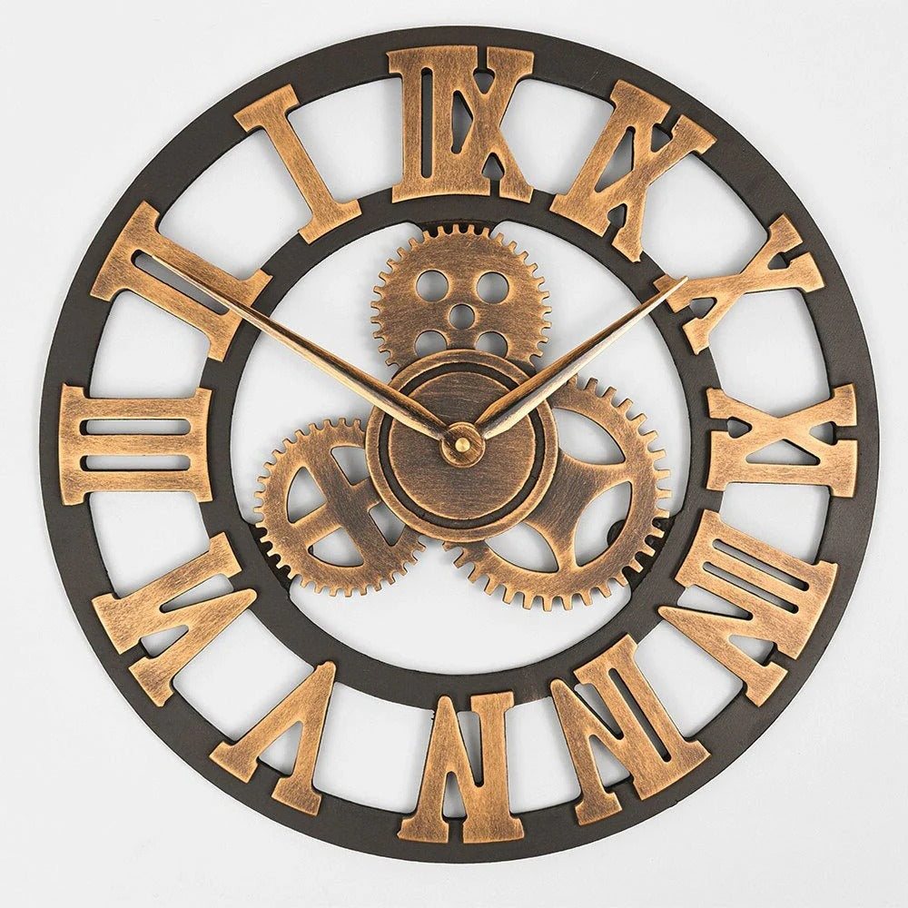 Rustic Large Round Wall Clock