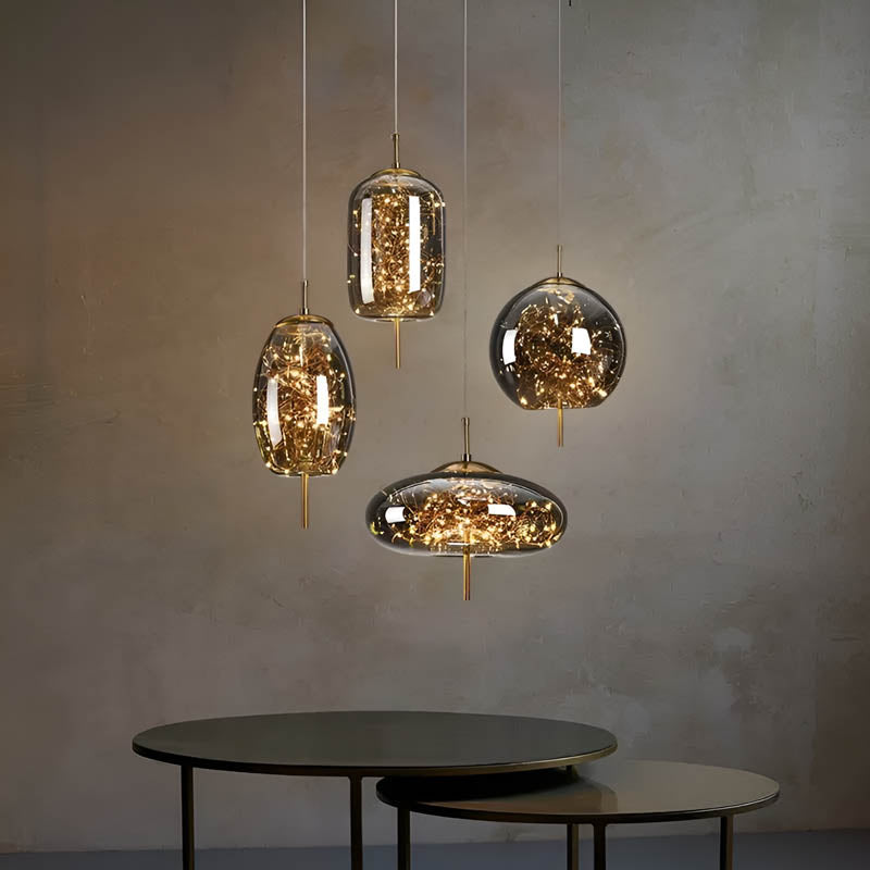 Stylish Glass Pendant Lamp with Unique Sphere Shape - Halri