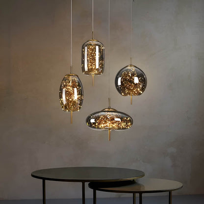 Stylish Glass Pendant Lamp with Unique Sphere Shape - Halri
