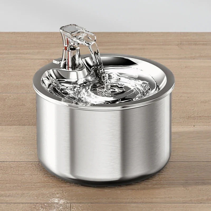 Automatic Pet Water Fountain - Stainless Steel with Filter
