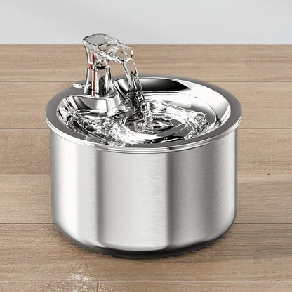 Automatic Pet Water Fountain - Stainless Steel with Filter