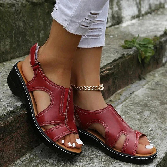 Comfortable Womens Wedge Sandals with Adjustable Straps
