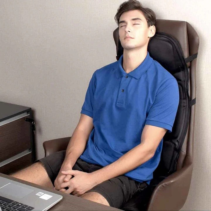 Relaxing Massage Seat Pad With Warm Back Support Cushion