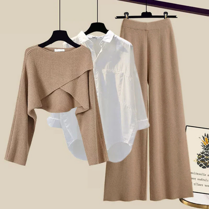 3 Piece - Elegant Casual Dress Set - Befez