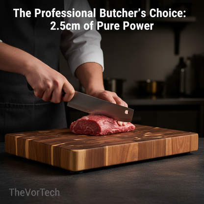 Durable Wood Cutting Board with Easy Grip Handles