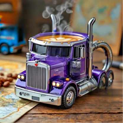 Retro-Kaffee-Truck-Fahrer-Becher