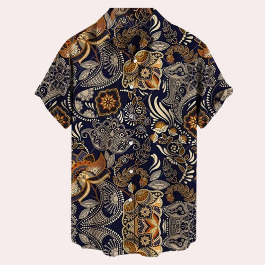 Relaxed Fit Casual Short Sleeve Shirt - Halri