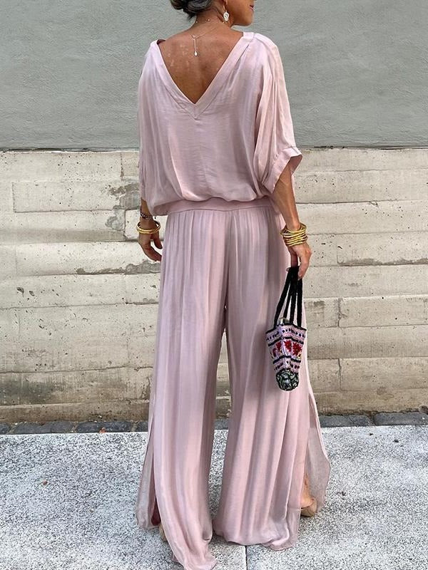 Flowy 2-Piece Wide Leg Chiffon Pants