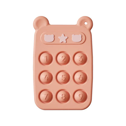 Baby-Beißring aus Silikon, Spielzeugtelefon
