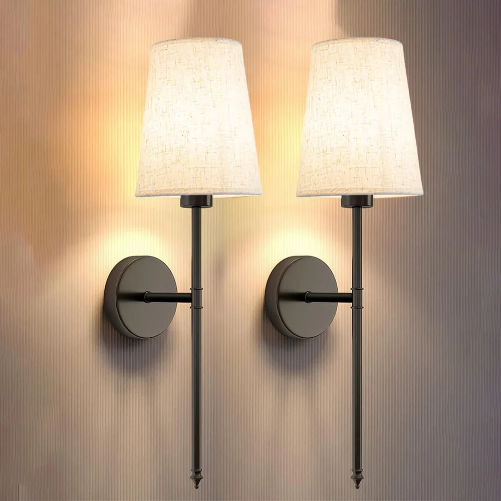 Soft LED Wall Sconce Set with Free Bulbs