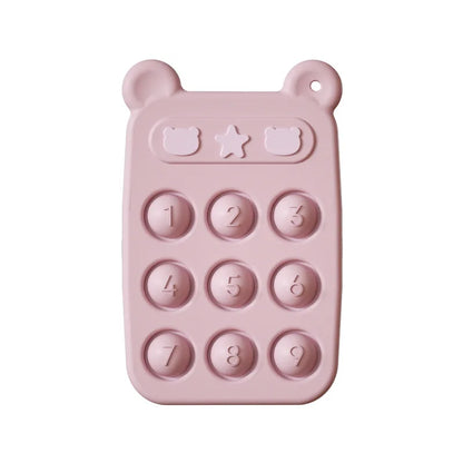 Baby-Beißring aus Silikon, Spielzeugtelefon