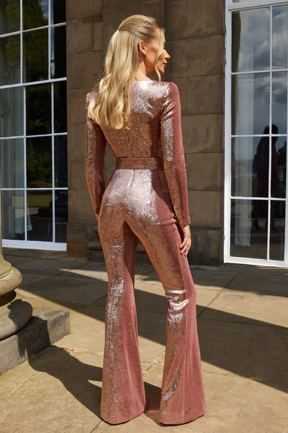 Glittery Full-Length Jumpsuit
