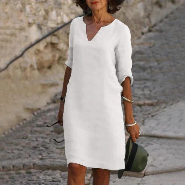 Sleeveless is not an option since it changes the product type, so: 
Casual V-Neck Long Sleeve Dress