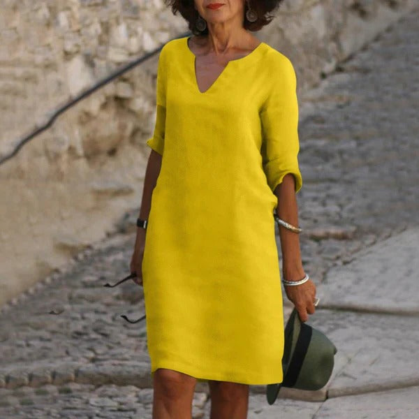 Sleeveless is not an option since it changes the product type, so: 
Casual V-Neck Long Sleeve Dress