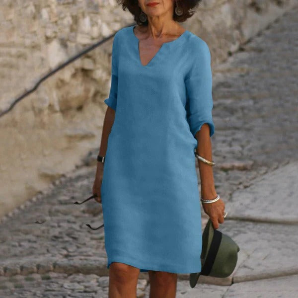 Sleeveless is not an option since it changes the product type, so: 
Casual V-Neck Long Sleeve Dress