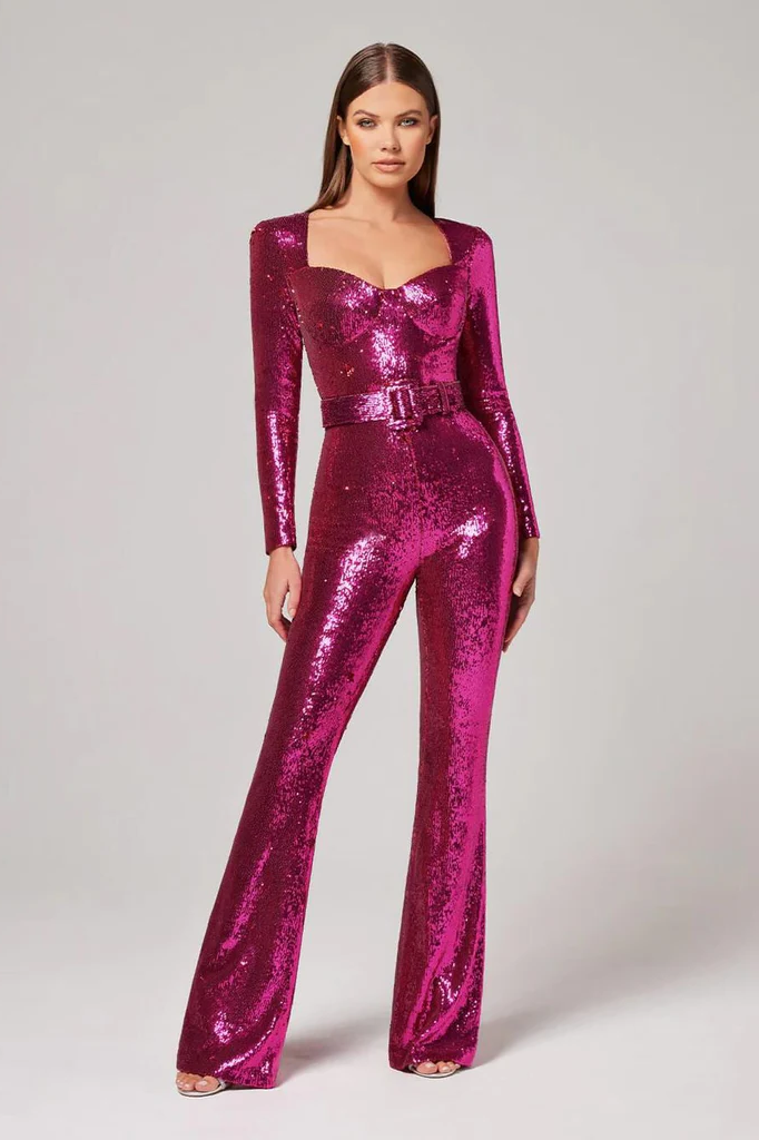 Glittery Full-Length Jumpsuit