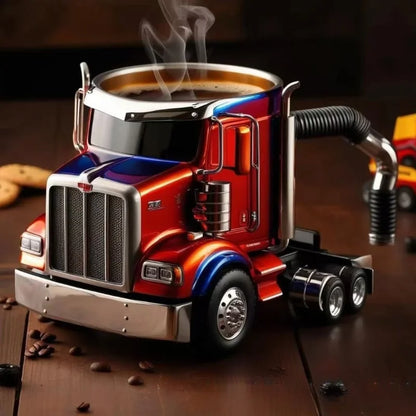 Retro-Kaffee-Truck-Fahrer-Becher