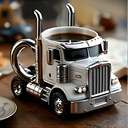 Retro-Kaffee-Truck-Fahrer-Becher