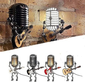 Retro Music Theme Metal Desk Lamp