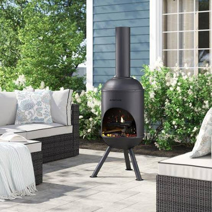 Large Metal Wood Burning Fire Pit Outdoor Heater