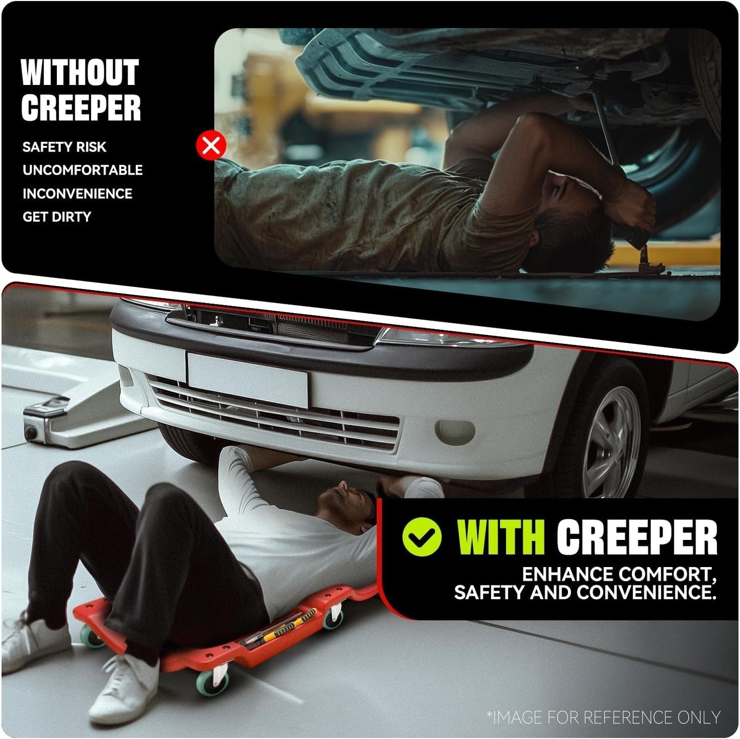 Heavy Duty 36 Garage Creeper with Padded Headrest