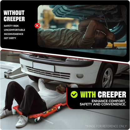 Heavy Duty 36 Garage Creeper with Padded Headrest