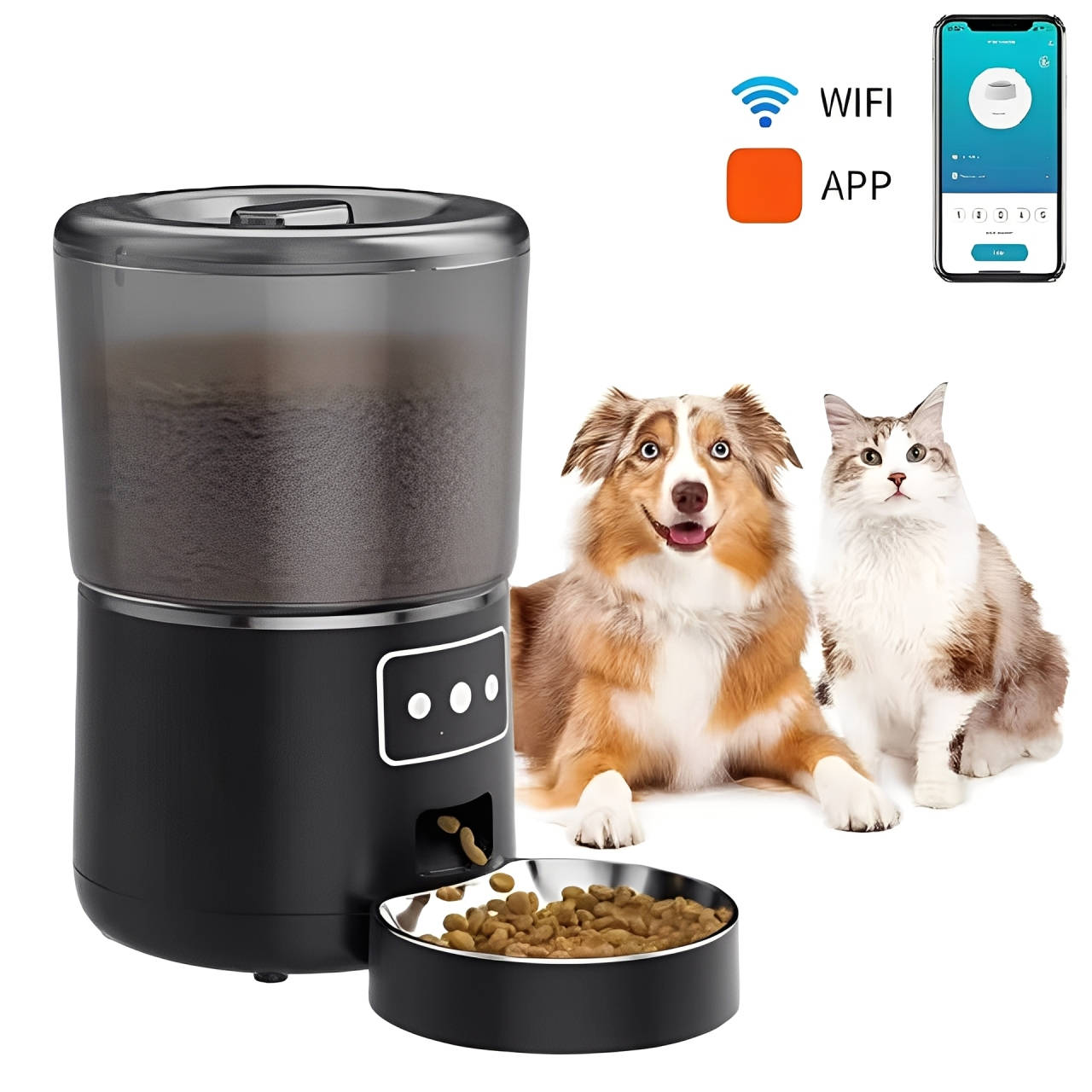 Programmable Digital Pet Food Dispenser For Cats Dogs - Halri