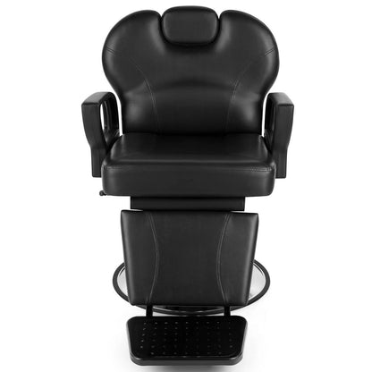Durable Reclining Barber Chair with 360° Swivel