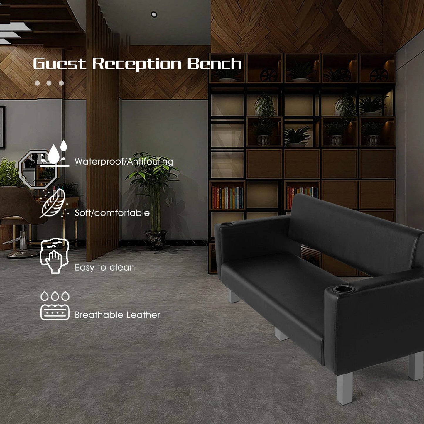 Stylish Office Reception Bench Seat