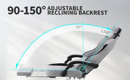 Comfortable Gaming Chair With Adjustable Footrest