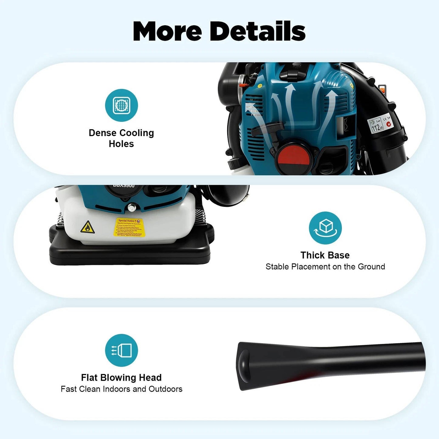 Powerful 2 Stroke Gas Leaf Blower for Lawn Snow