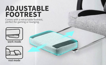 Comfortable Gaming Chair With Adjustable Footrest