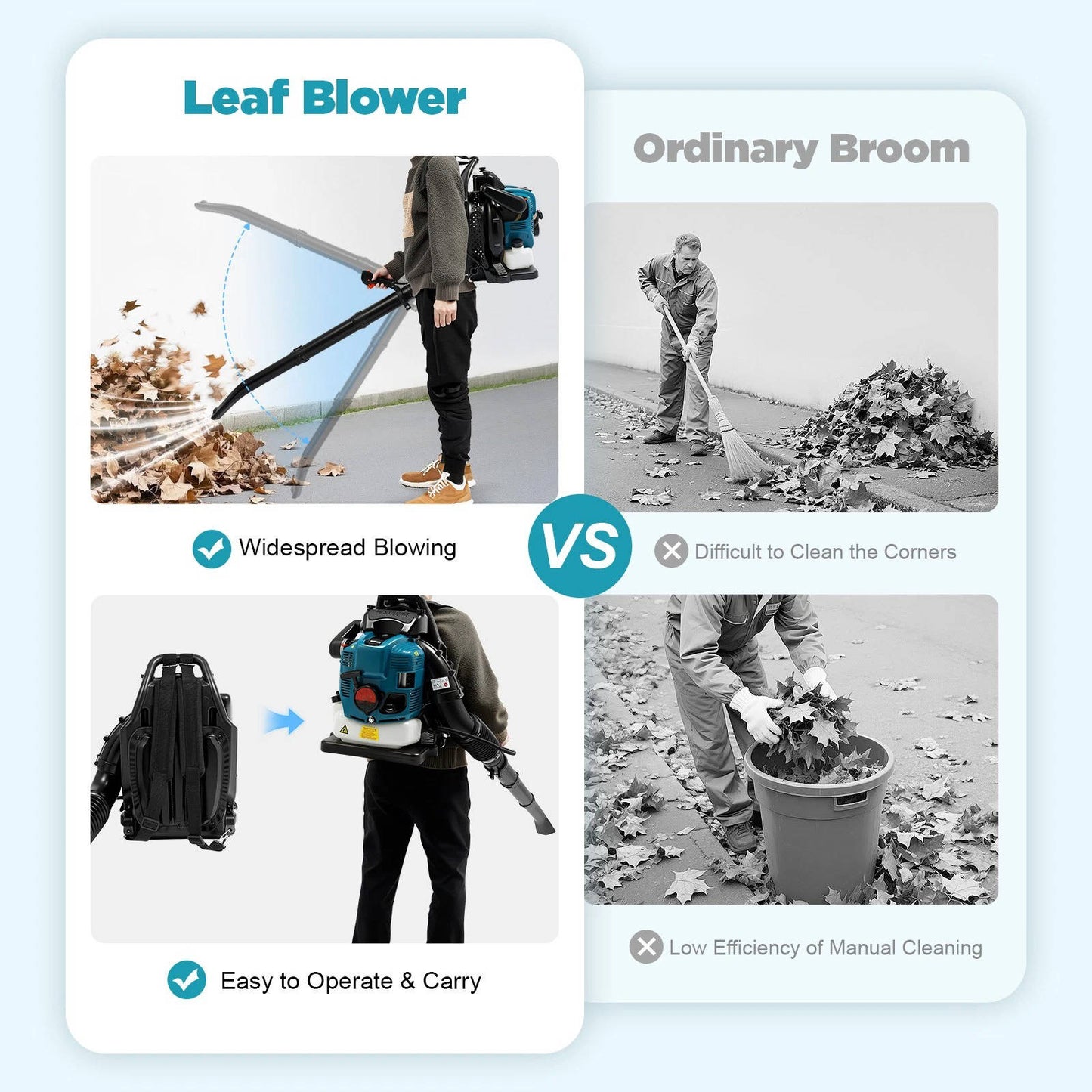 Powerful 2 Stroke Gas Leaf Blower for Lawn Snow