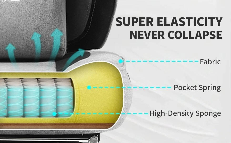 Comfortable Gaming Chair With Adjustable Footrest