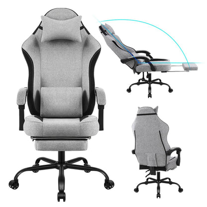 Comfortable Gaming Chair With Adjustable Footrest - Halri
