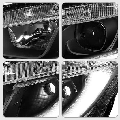 OEM Style Honda Civic Black LED Headlights Pair