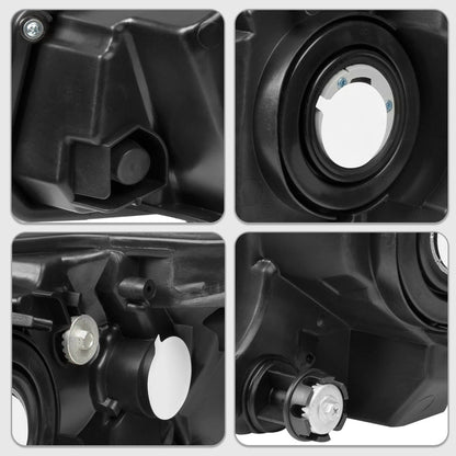 OEM Style Honda Civic Black LED Headlights Pair