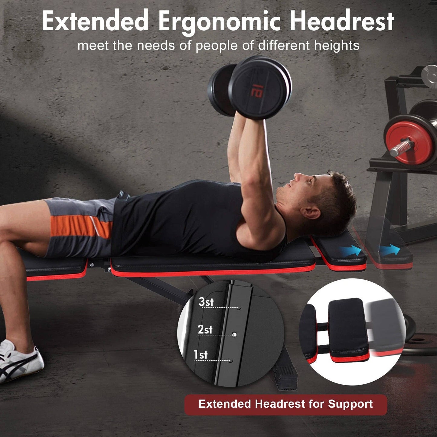Compact Folding Weight Bench Incline Adjustment